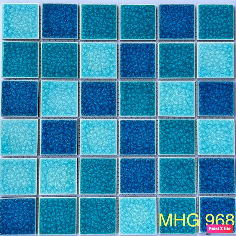 MHG 968 2-Layer Cracked Glaze Ceramic Mosaic Tile 