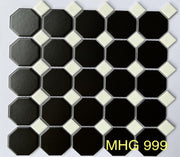 Black Octagonal Mosaic Tiles