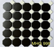 Black Octagonal Mosaic Tiles 