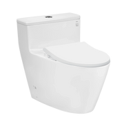 One-piece toilet with mechanical wash lid ECOWASHER TCW1211A MS625DE4XW