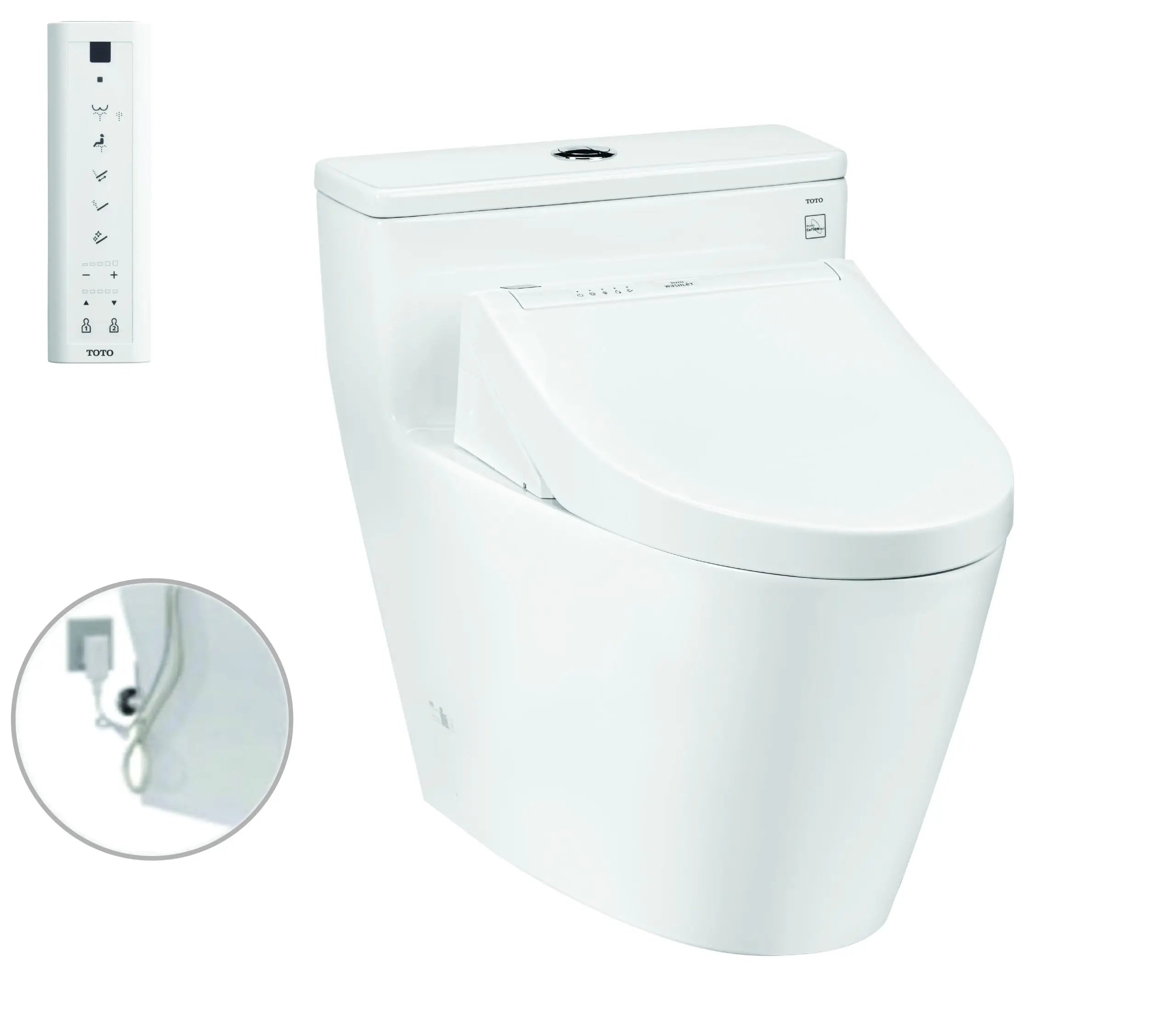 One-piece toilet with electronic washlet WASHLET C5 series TCF24410AAA MS625DW14XW