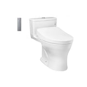One-piece toilet with electronic toilet seat WASHLET S7 series MS855CDW12XW