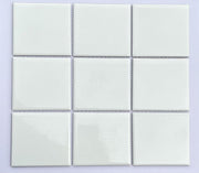 10x10 White Glossy Mosaic Tile 