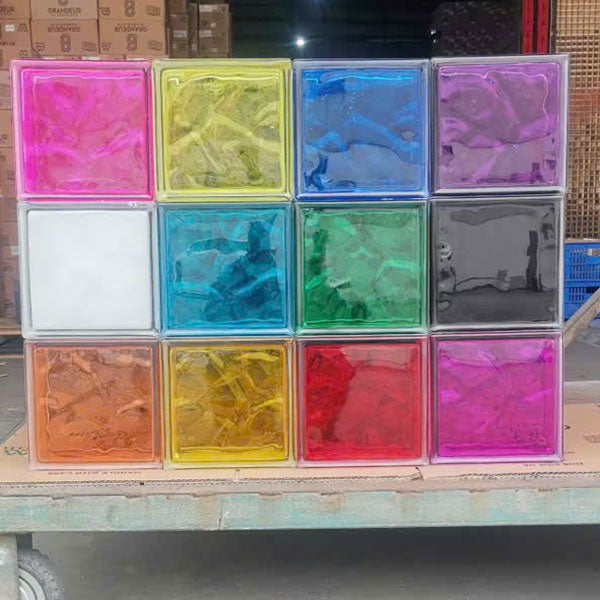 Chinese stained glass bricks 19x19x8cm