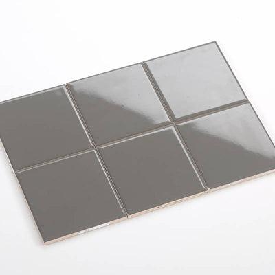 Flat glossy dark gray tile 100x100mm code NGT_M1103_MDC