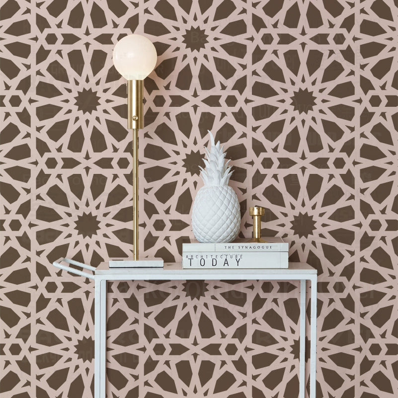 40cm 60cm Stencil Stencils Mandala Furniture Template For Walls Large Niche Wall Flooring Decor Tile Hexagon Geometric S033
