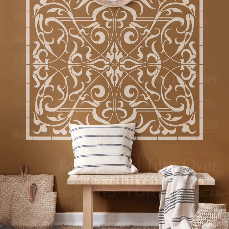 55cm - 92cm Wall Stencil Decorative For Plaster Template To Paint Arabic Calligraphy Bismillah In The Name Of God S594