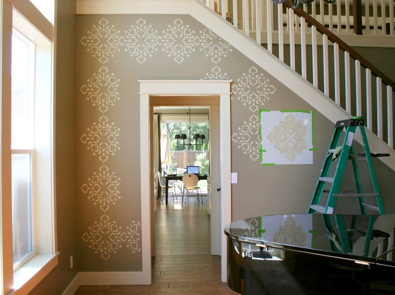 40cm 60cm Stencil Stencils Mandala Furniture Template For Walls Large Niche Wall Flooring Decor Tile Hexagon Geometric S033