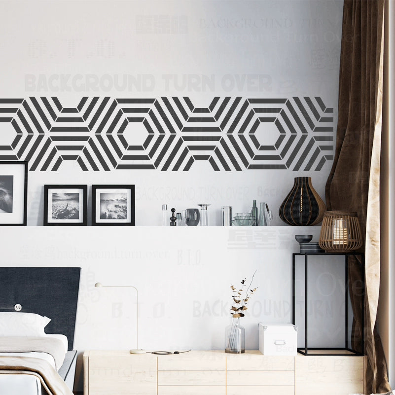 40cm 60cm Stencil Stencils Mandala Furniture Template For Walls Large Niche Wall Flooring Decor Tile Hexagon Geometric S033