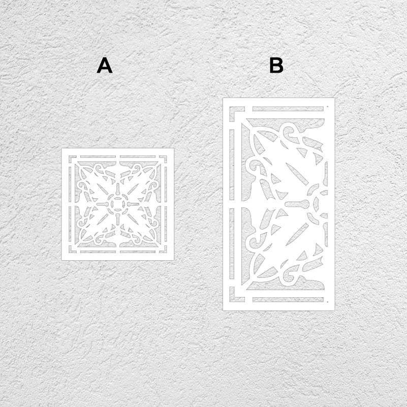 40cm - 80cm Stencil For Decor Wall Paint Painting Template Furniture Large Tradition Arabic African Ancient Ethnic Flower S216