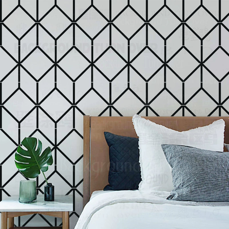 40cm 60cm Stencil Stencils Mandala Furniture Template For Walls Large Niche Wall Flooring Decor Tile Hexagon Geometric S033