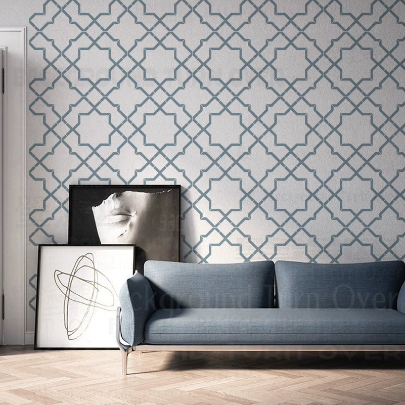 40cm 60cm Stencil Stencils Mandala Furniture Template For Walls Large Niche Wall Flooring Decor Tile Hexagon Geometric S033