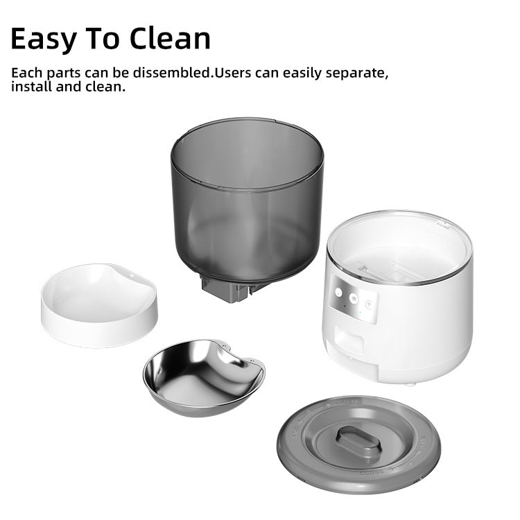 Pet Feeder Automatic Quantitative 4L Grain Storage Bucket Electric Intelligent Feeding Integrated Cat and Dog Feeding Machine - Daisan Mart