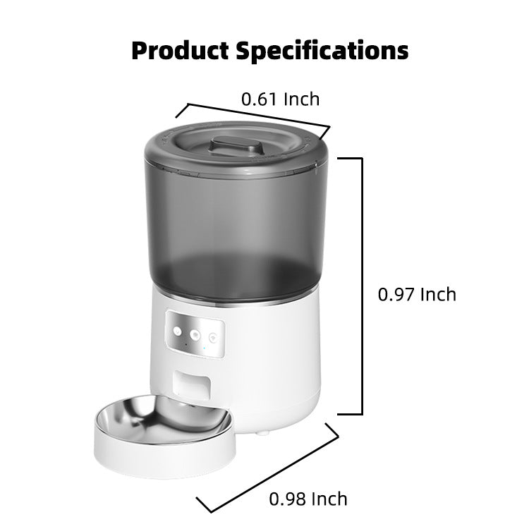 Pet Feeder Automatic Quantitative 4L Grain Storage Bucket Electric Intelligent Feeding Integrated Cat and Dog Feeding Machine - Daisan Mart