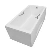 Plastic bathtub with handrails. with apron PAY1525HVCW_TVBF411