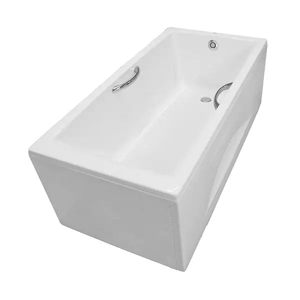 Plastic bathtub with handrails. with apron PAY1525HVCW_TVBF411