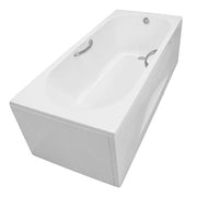 Plastic bathtub with handrails. with apron PAY1715HVCW_TVBF411