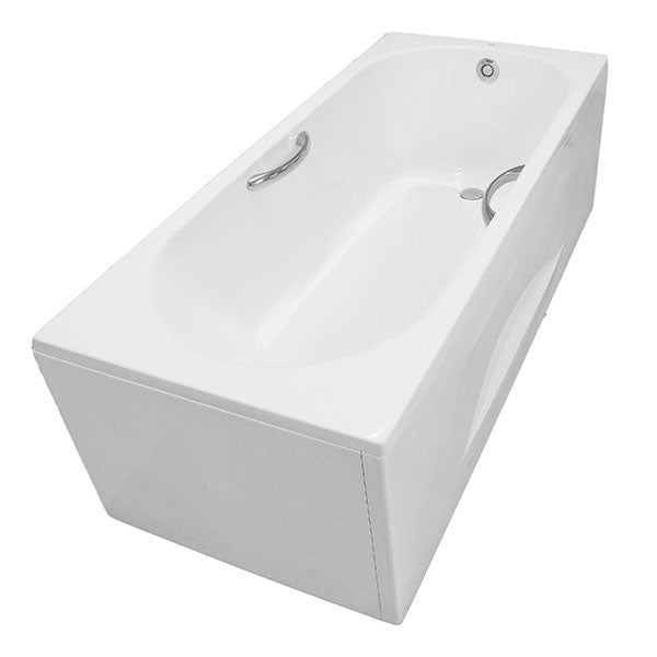 Plastic bathtub with handrails. with apron PAY1715HVCW_TVBF411