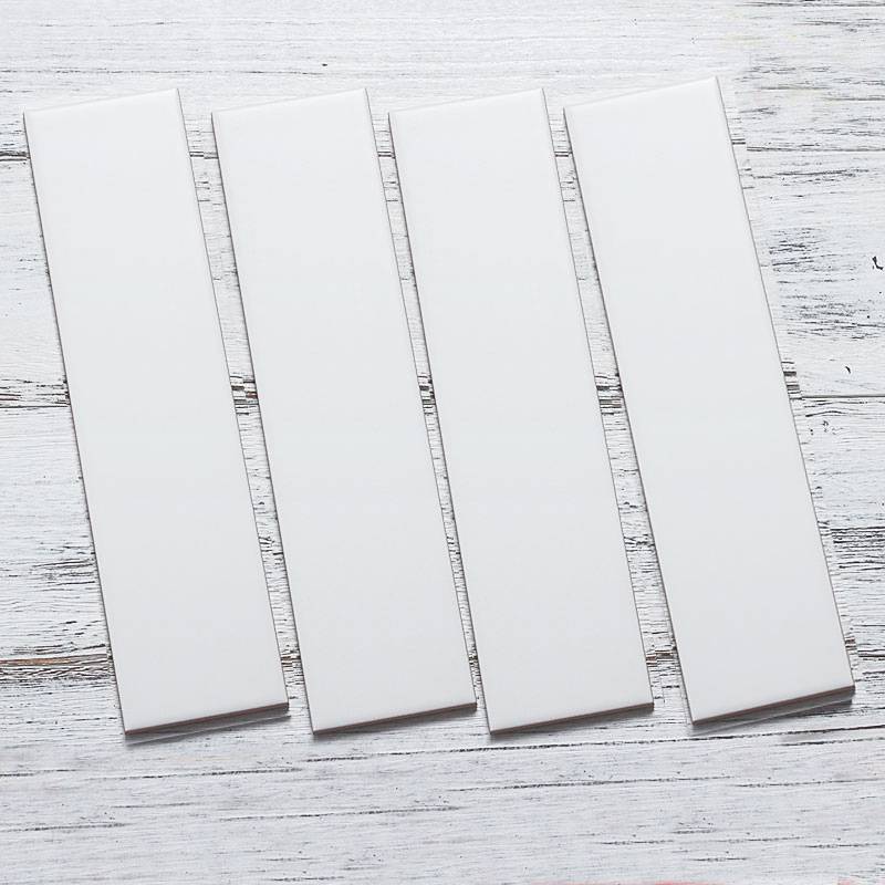 Premium flat white matte tile 100x300mm PSTA1306