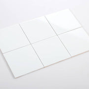 High-quality flat glossy white tile 150x150 code PSTA150150