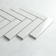 Vietnamese brick tiles, flat glossy cream, size 50x200 mm, PSTA50201, Goods (1 box/ 50 pieces/ 1m2)