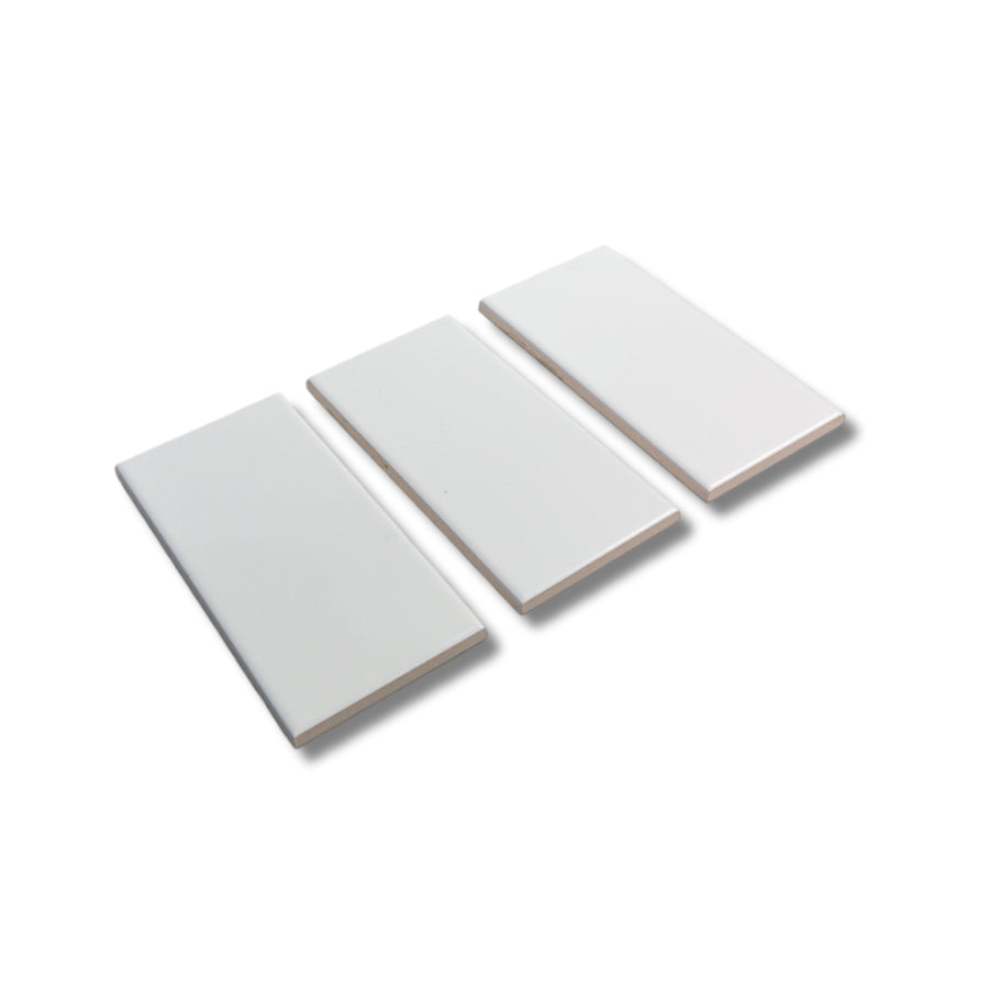 Flat white matte tile 75x150mm PSTA75156 (1h/1.53m/136v)