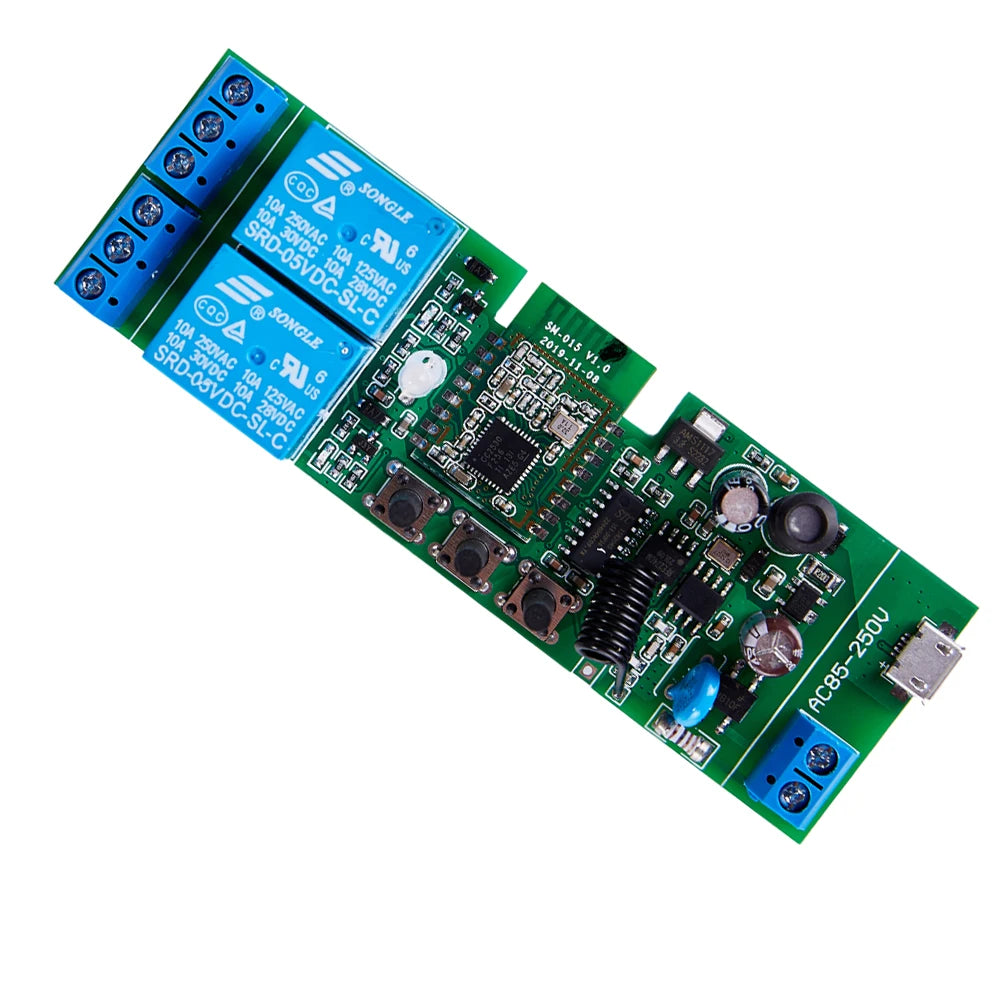 Zigbee WiFi 2-Channel Smart Switch Garage Door Opener