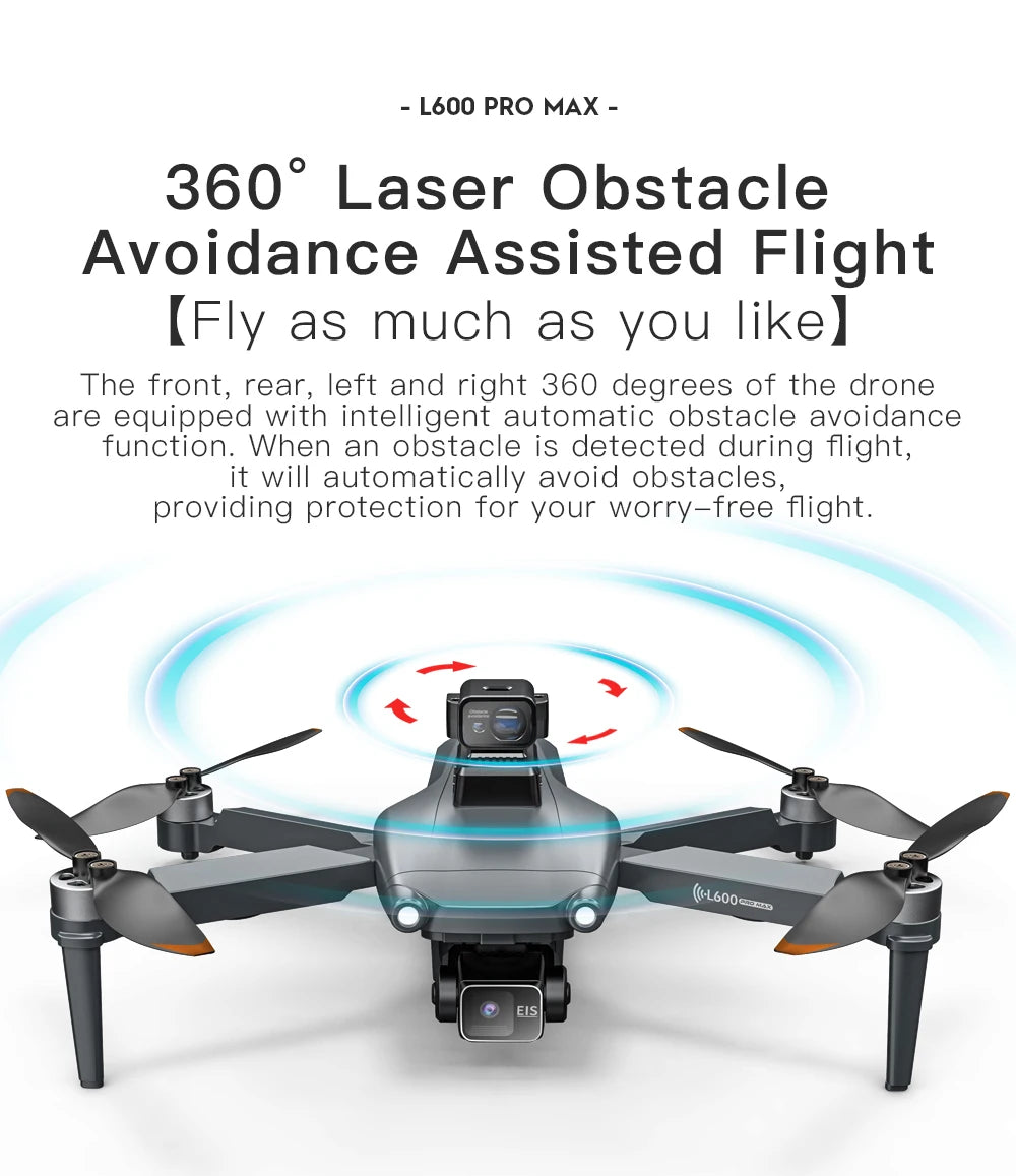 L600 Pro MAX/Pro GPS Drone 4K Professional HD Camera 3-axis gimbal Aerial 5G Wifi Obstacle Avoidance Brushless FPV RC Quadcopter