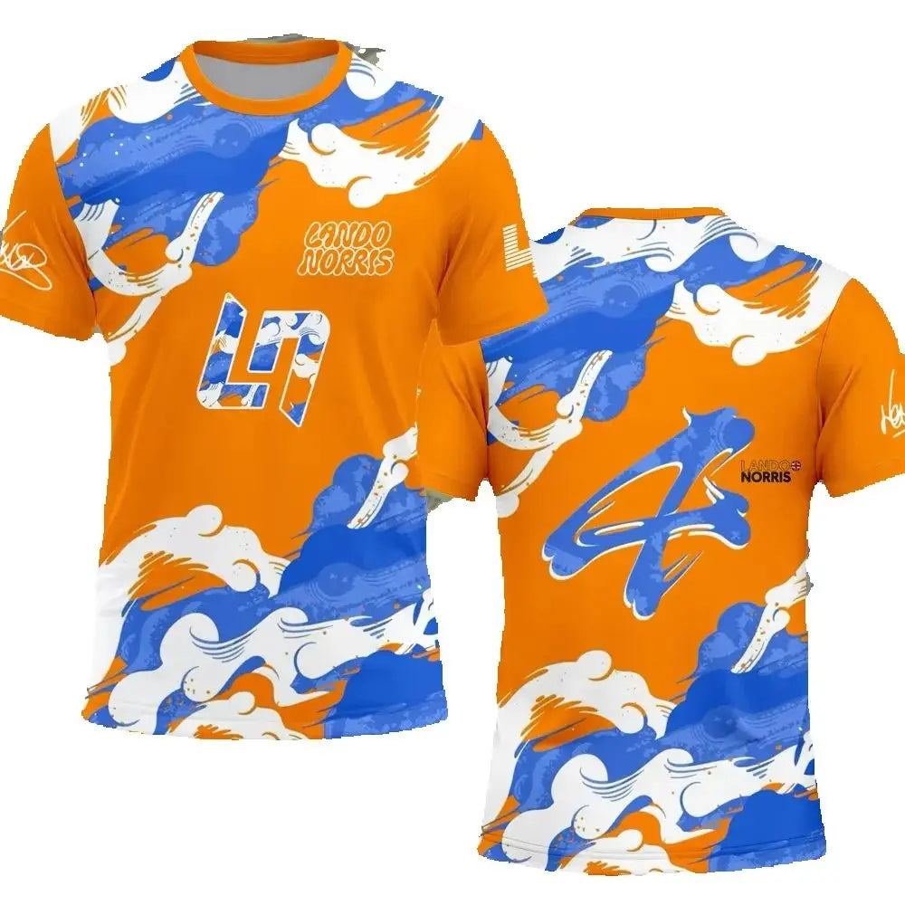 Áo Thun Đua Xe 2025 Lando Norris LN4 Nhanh Khô Extreme