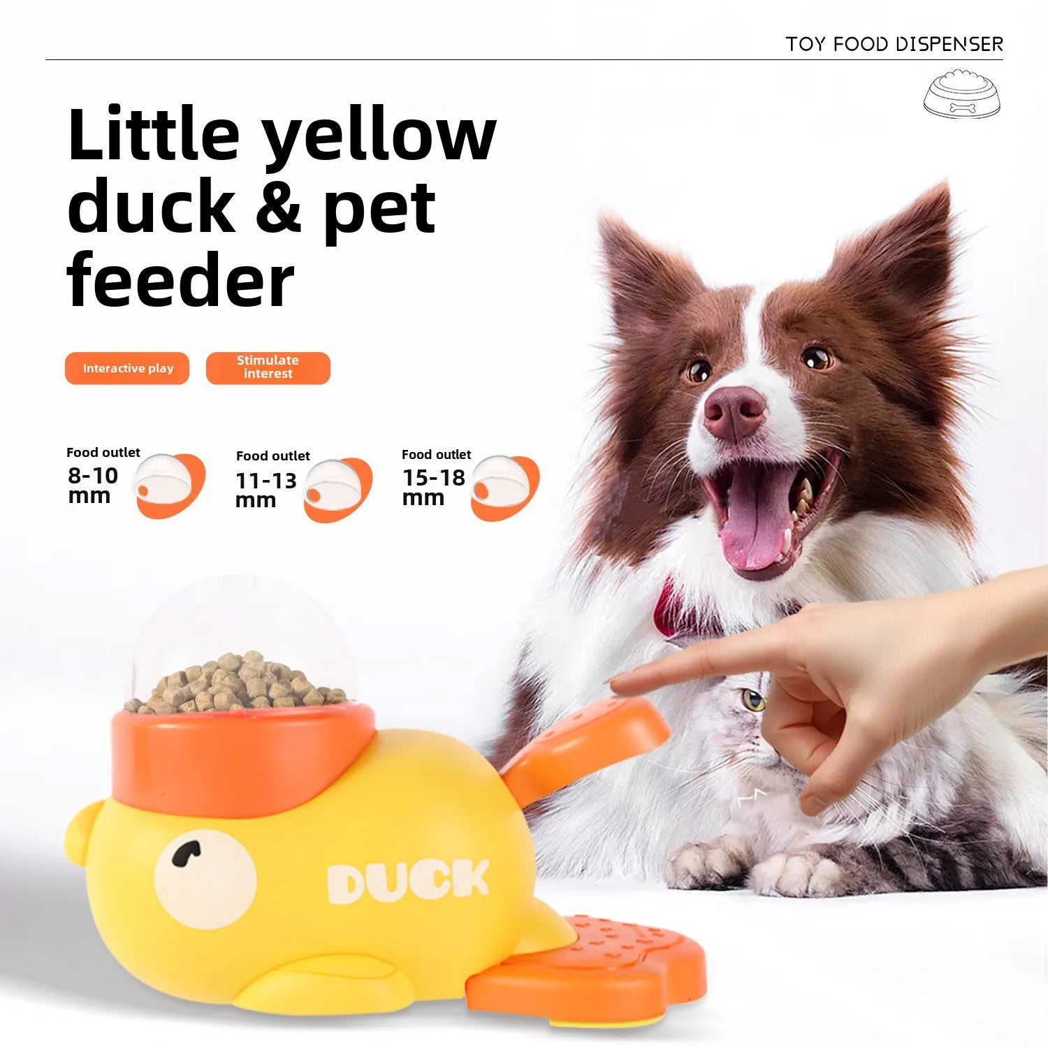 Pet Snack Feeder Dog Food Dispenser Automatic Feeder Puppy Cartoon Duck Design Used to Train Dogs Accessories Cats Cat Supplies - Daisan Mart