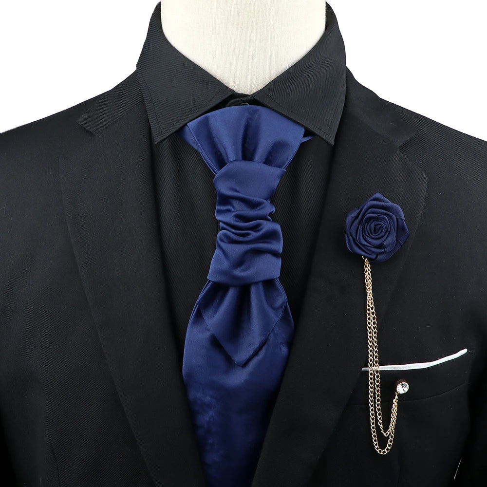 Premium luxury Paisley men's tie &amp; brooch