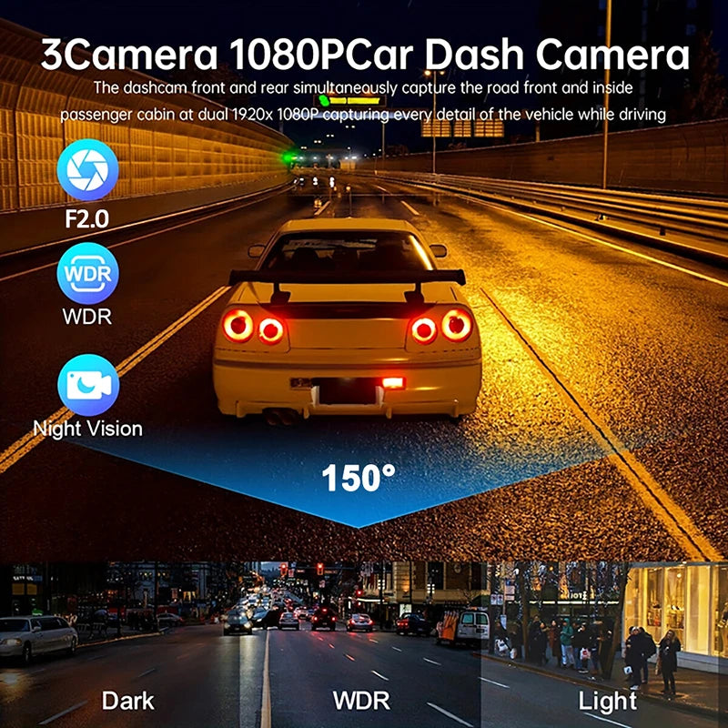 CamX3 - WIFI Car Dash Cam, 2/3 Lenses