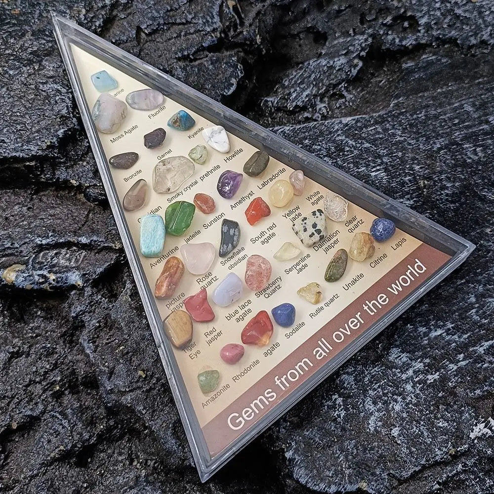 36-Piece Natural Stone Set - Creative Triangle Crystal