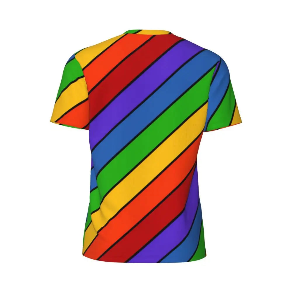 Stylish Mondrian Striped Men's Gym T-Shirt