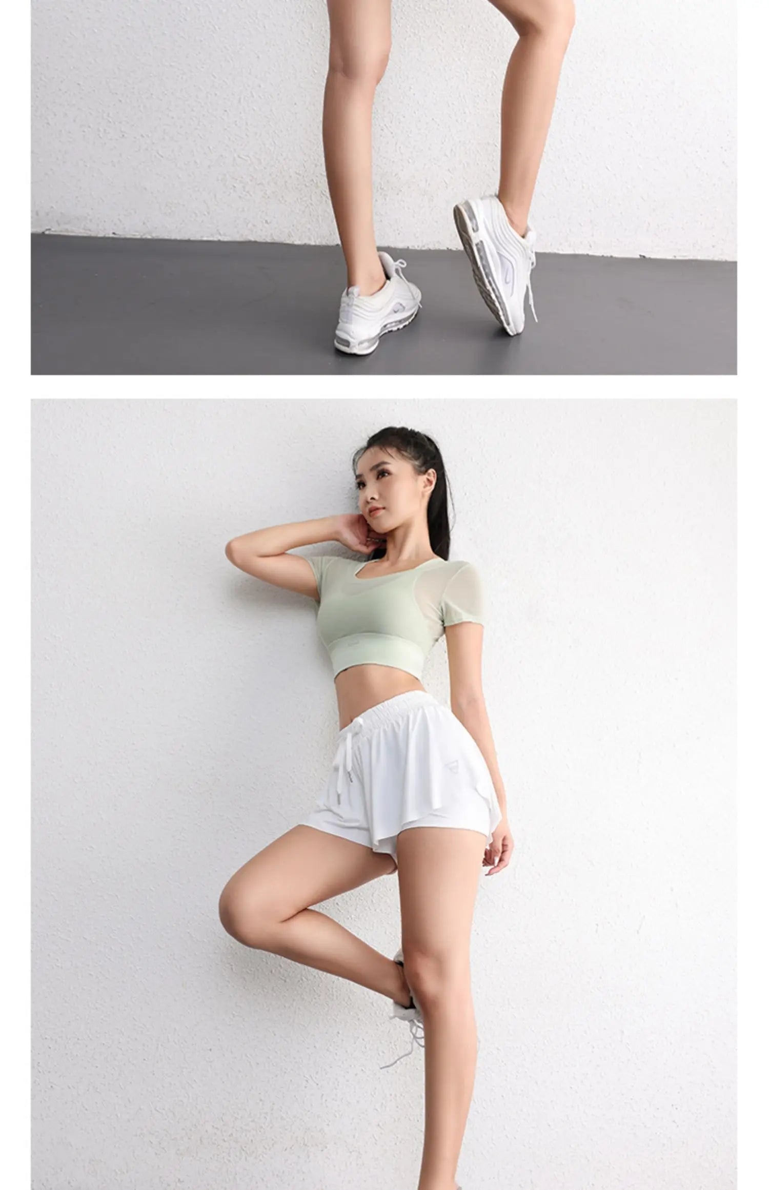 Áo Croptop Lưới Thoáng Tập Gym Nữ Năng Động Hè