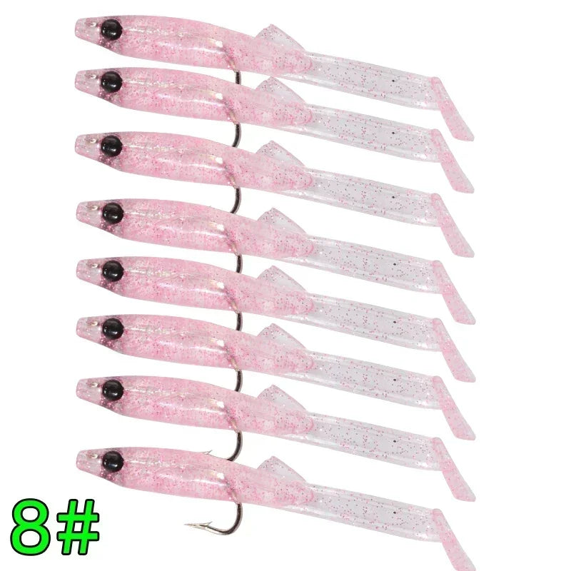 Mồi Giả Silicone Câu Cá Biển Afishlure 8 Món 65mm