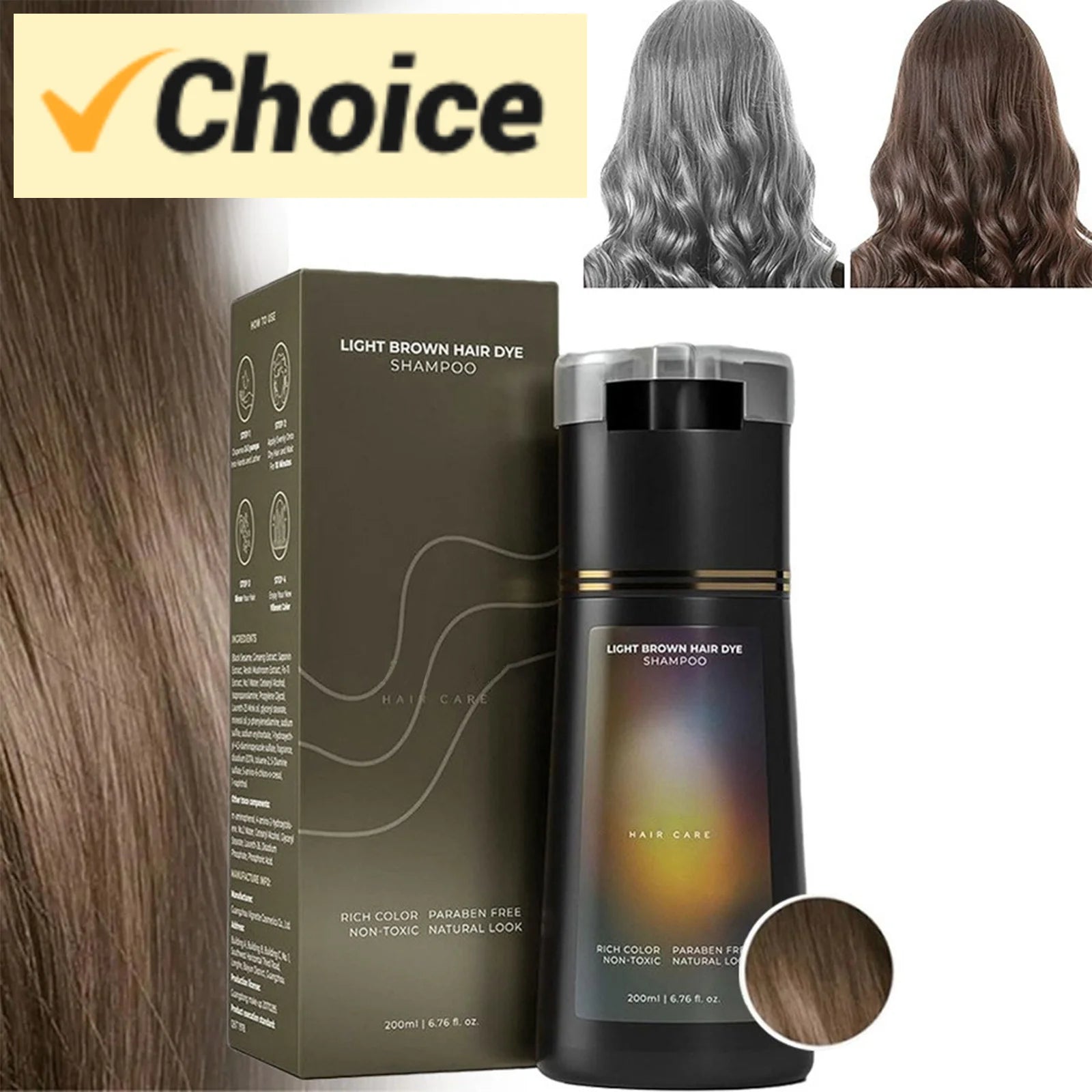 Dầu Gội Nhuộm Tóc Tự Nhiên Dành Cho Nam Nữ