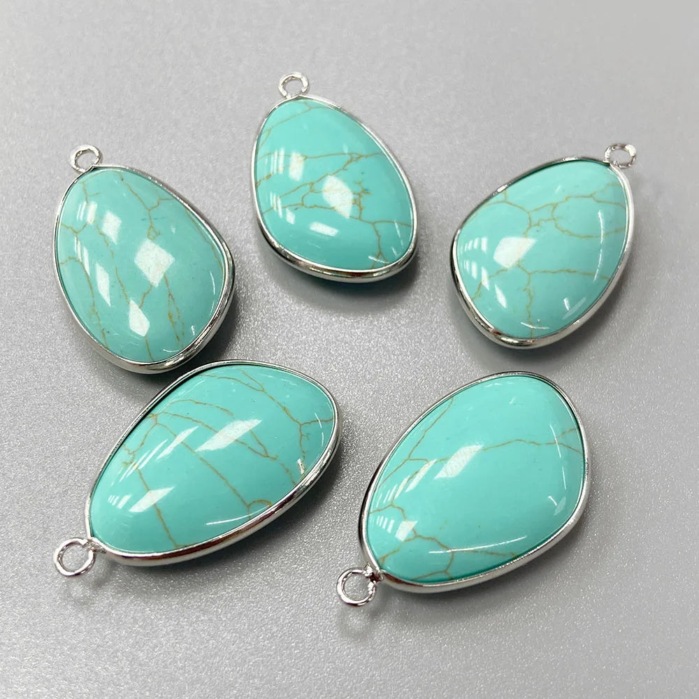 20x30mm Lapis Quartz Natural Stone Pendant DIY