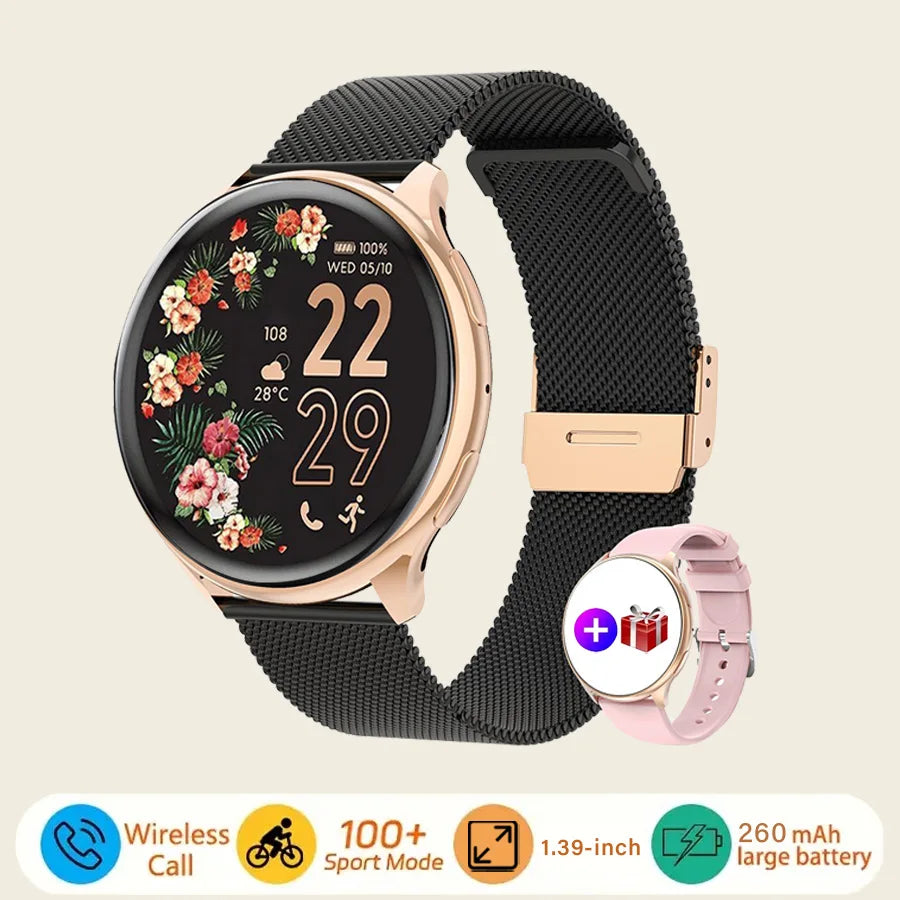 Black Gold Women's Smartwatch - Comprehensive Health