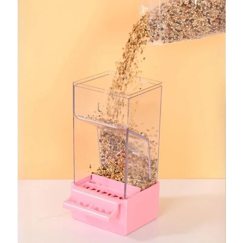 Pet Parrot Feeder Large Capacity Bird Automatic Feeder Bird Cage Food Box Husk Separation Anti-splash Integrated Splash Feeder - Daisan Mart