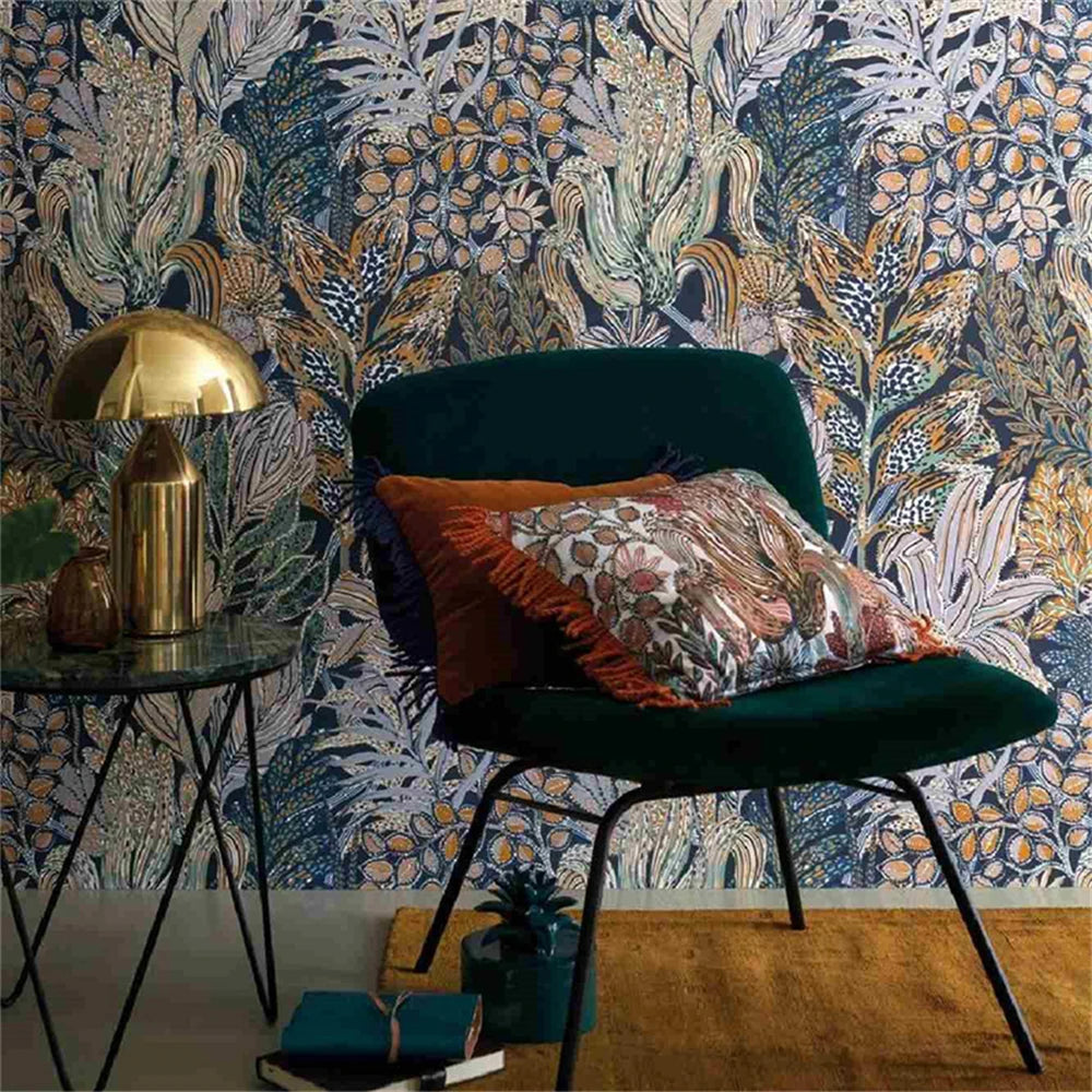 custom papel de parede 3D Luxury modern wallpaper coral seaweed hotel bedroom decoration wall paper living room home improvement