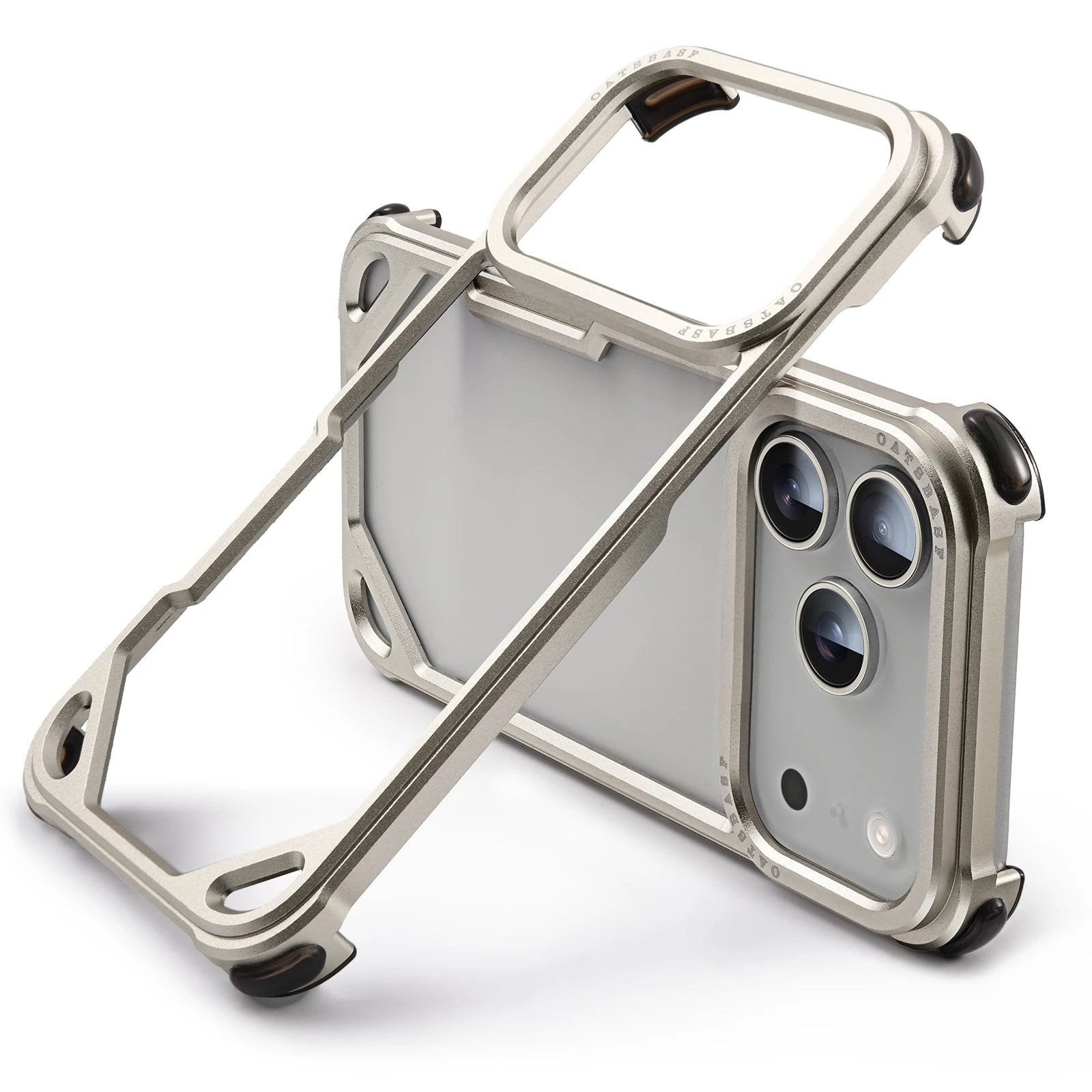 Oatsbasf Metal Phone Case for iPhone 17 Pro/Pro Max/17 Air Case Minimalist Wireless Charging Ultra-thin Bumper Protecitve Case - Daisan Mart