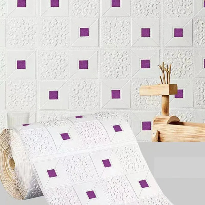 3D wall panels with decorative waterproof brick patterns
