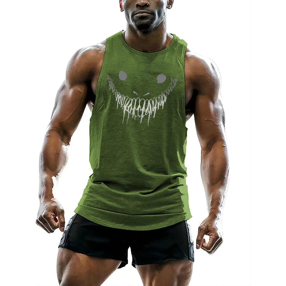 Men's 3D Horror Outdoor Sports Y2K Tank Top