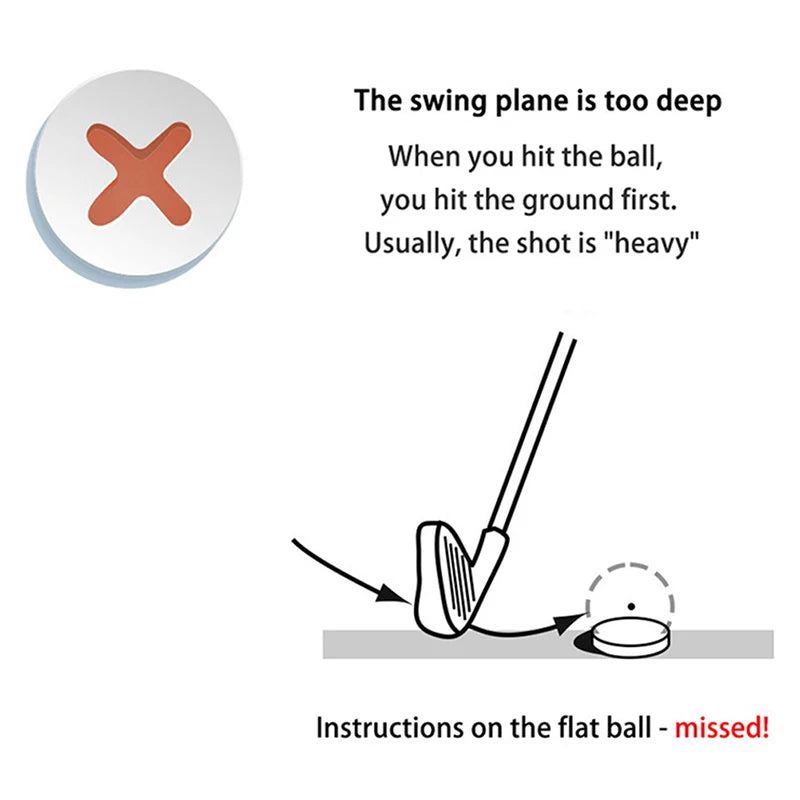 Flat Lightweight Golf Practice Ball - Indoor &amp; Outdoor Use