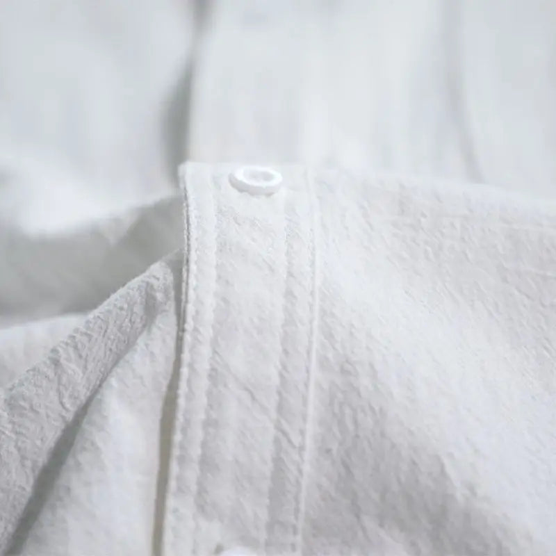 Áo Sơ Mi Trắng Nam Linen Cotton Ngắn Tay Thời Trang - Daisan Mart