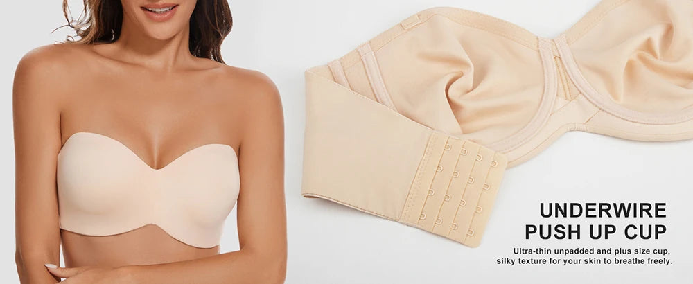 Wireless Push Up Bra For Women Big Size