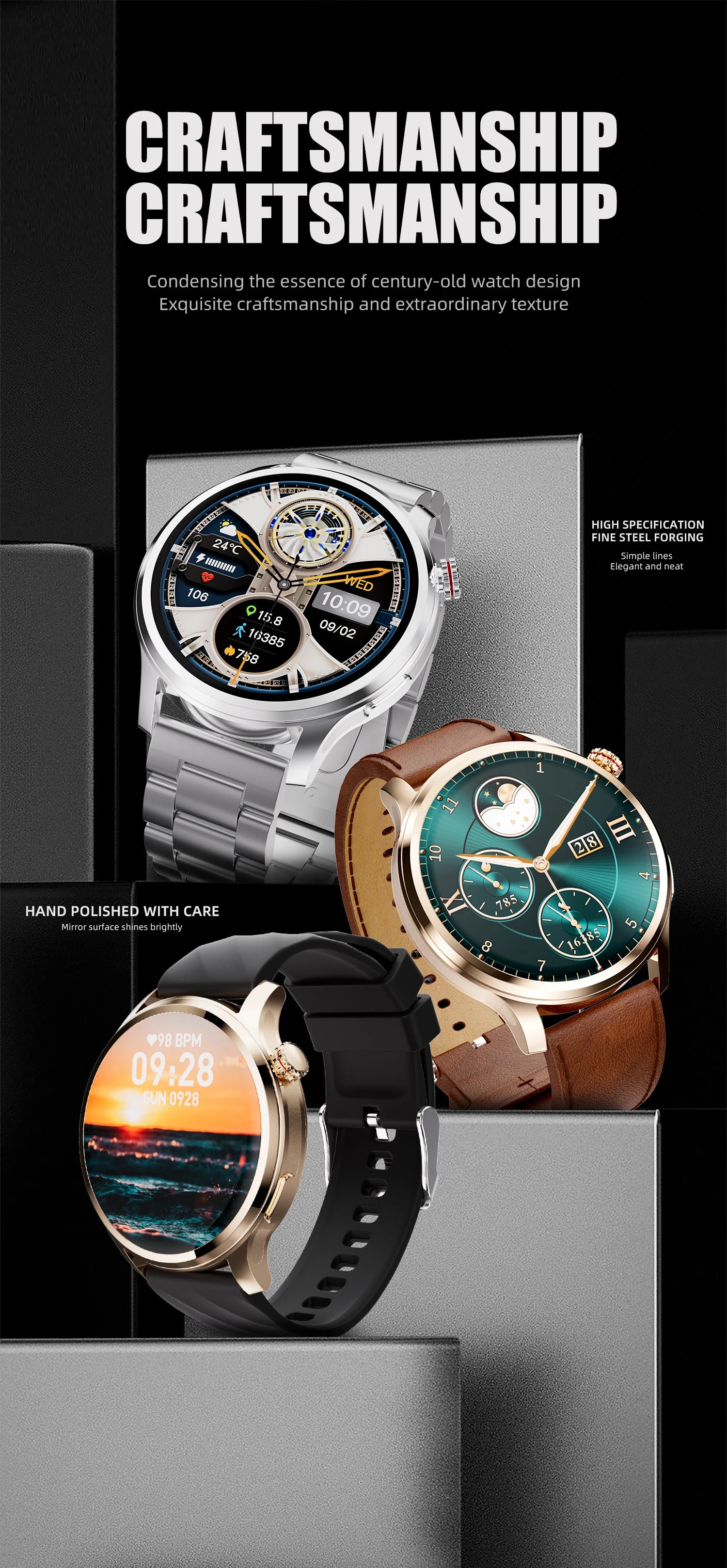 Đồng Hồ Thông Minh SK51: Màn Hình AMOLED, GPS, NFC