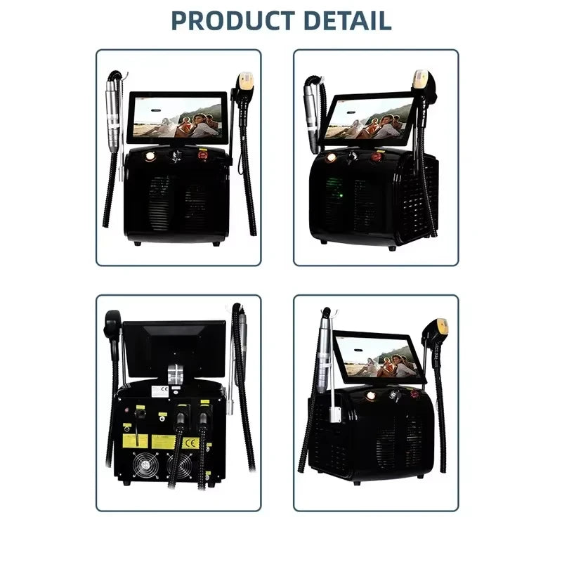 808 Diode Laser Hair Removal Machine 4-Wave Painless Permanent Portable 4000W Device  Soprano Titanium - Daisan Mart