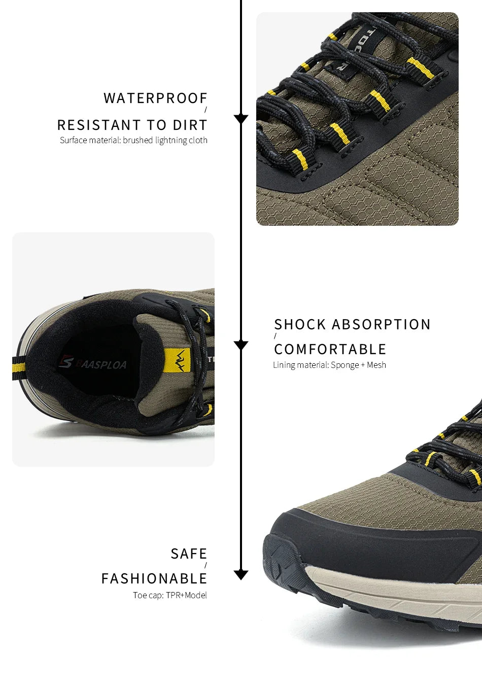 Giày Thể Thao Nam Baasploa 2025 Chống Trượt Giữ Ấm